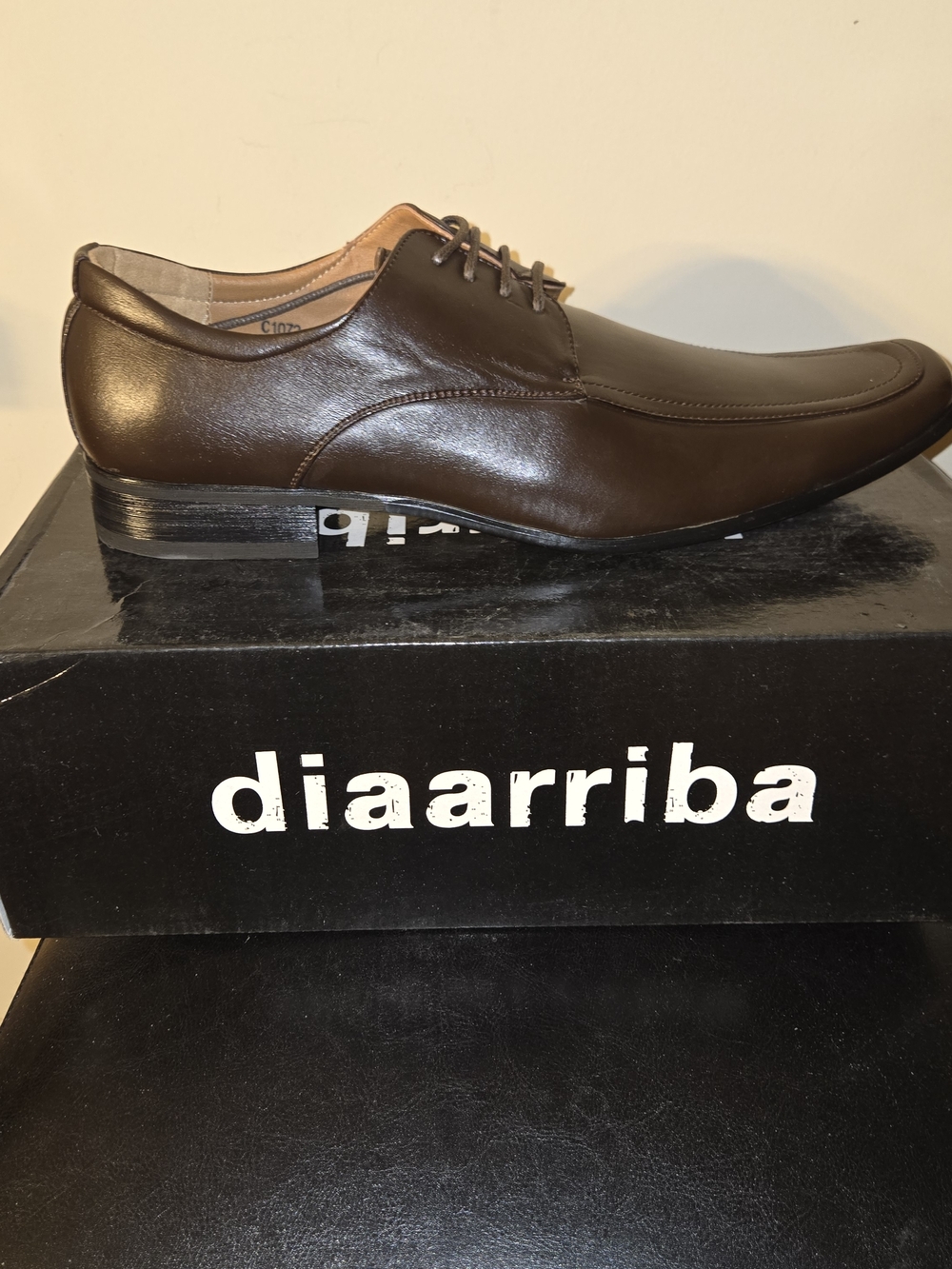 Diaarriba Men's Brown Dress Shoes - Sleek Lace-Up 9.5M